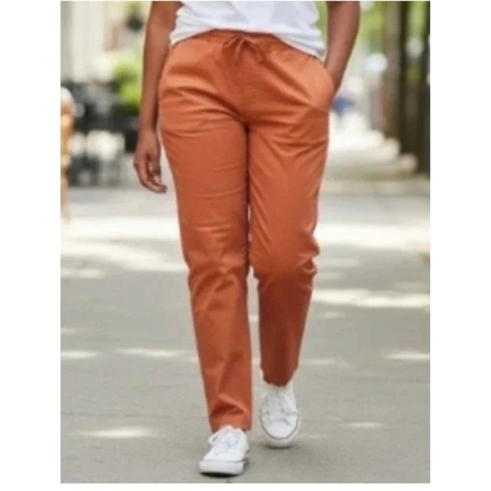 Wildfang The Essential Drawstring Pant Terracotta Orange XLarge Casual Office